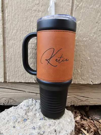 View 1 of the 40 oz Leatherette Tumbler